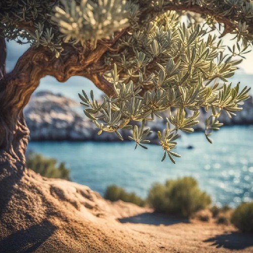 olive tree by the sea